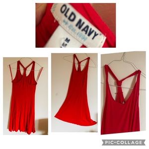 Old Navy Red Dress M cross back